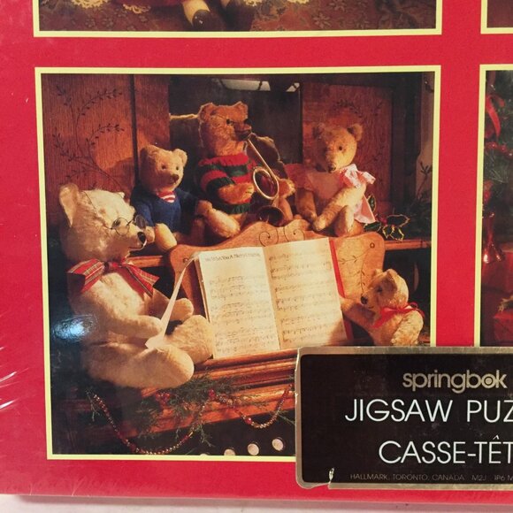 NEW Springbok Hallmark A Beary Merry Christmas 4 Mini Puzzles Sealed Bears Dolls - Picture 4 of 7